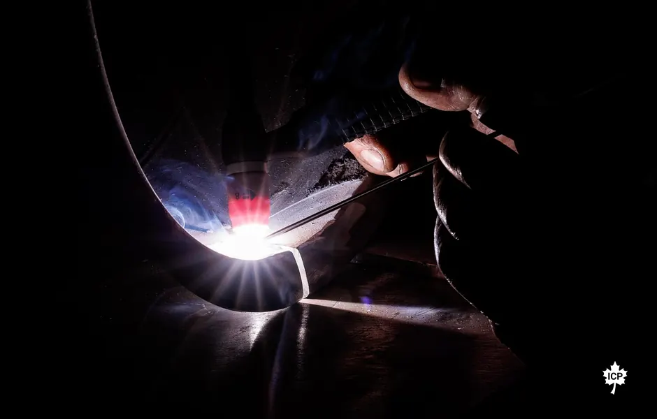 Welder at work